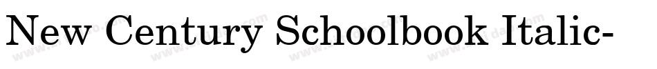 New Century Schoolbook Italic字体转换